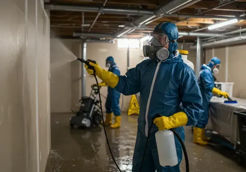 Basement Sanitization and Antimicrobial Treatment process in Severna Park, MD