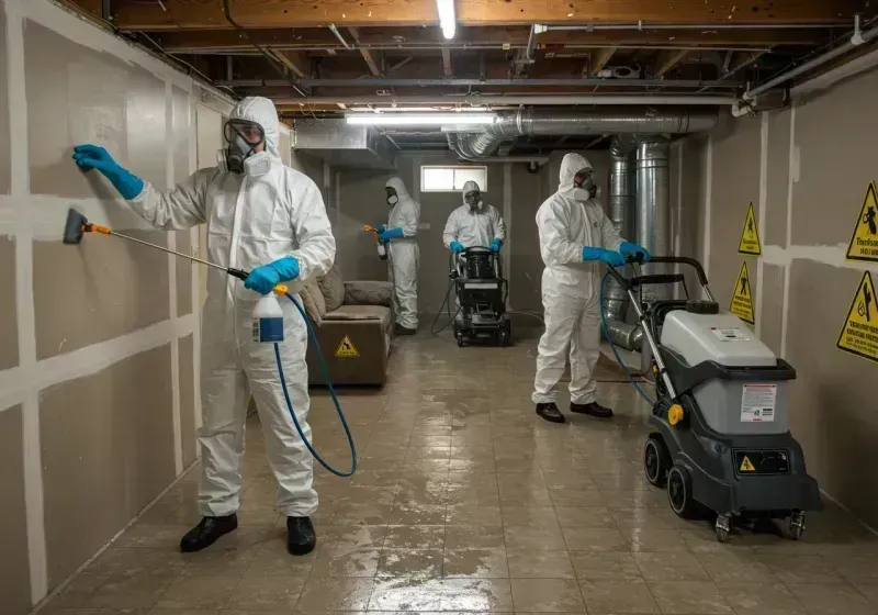 Basement Moisture Removal and Structural Drying process in Severna Park, MD